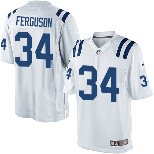 Men's Limited Josh Ferguson Nike Jersey White Road - #34 NFL Indianapolis Colts